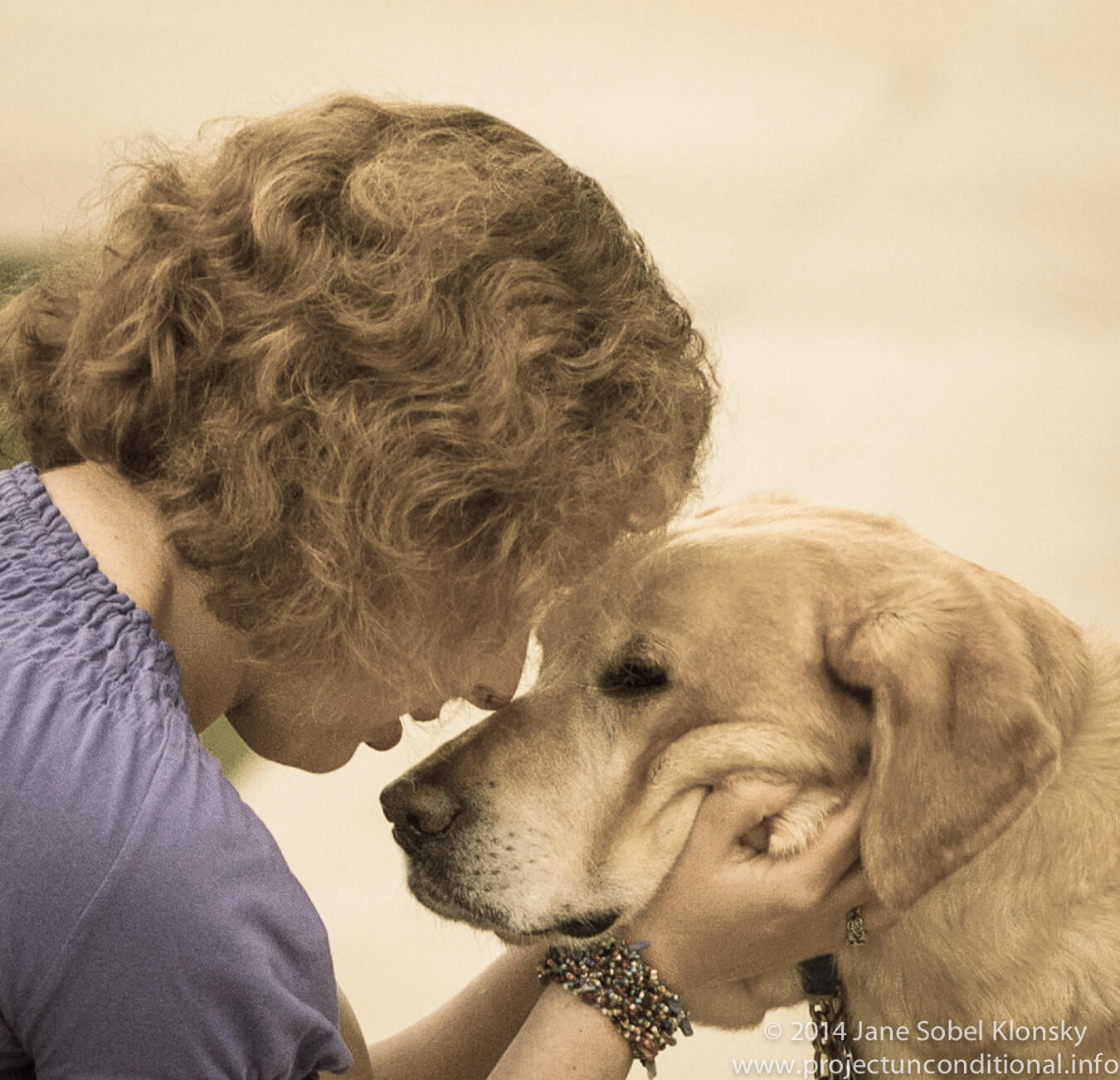 Guiding Eyes grads Kathy Nimmer and Elias by Jane Sobel Klonsky for Project Unconditional