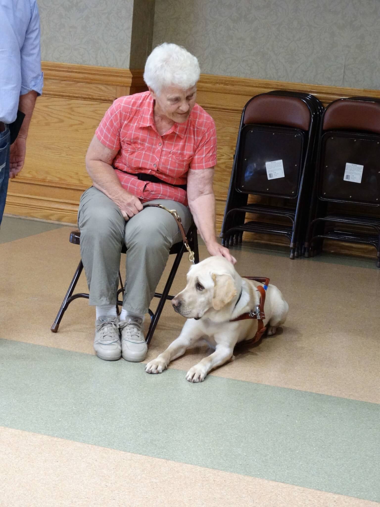 Joan and Hampton during the weeks of training at Guiding Eyes