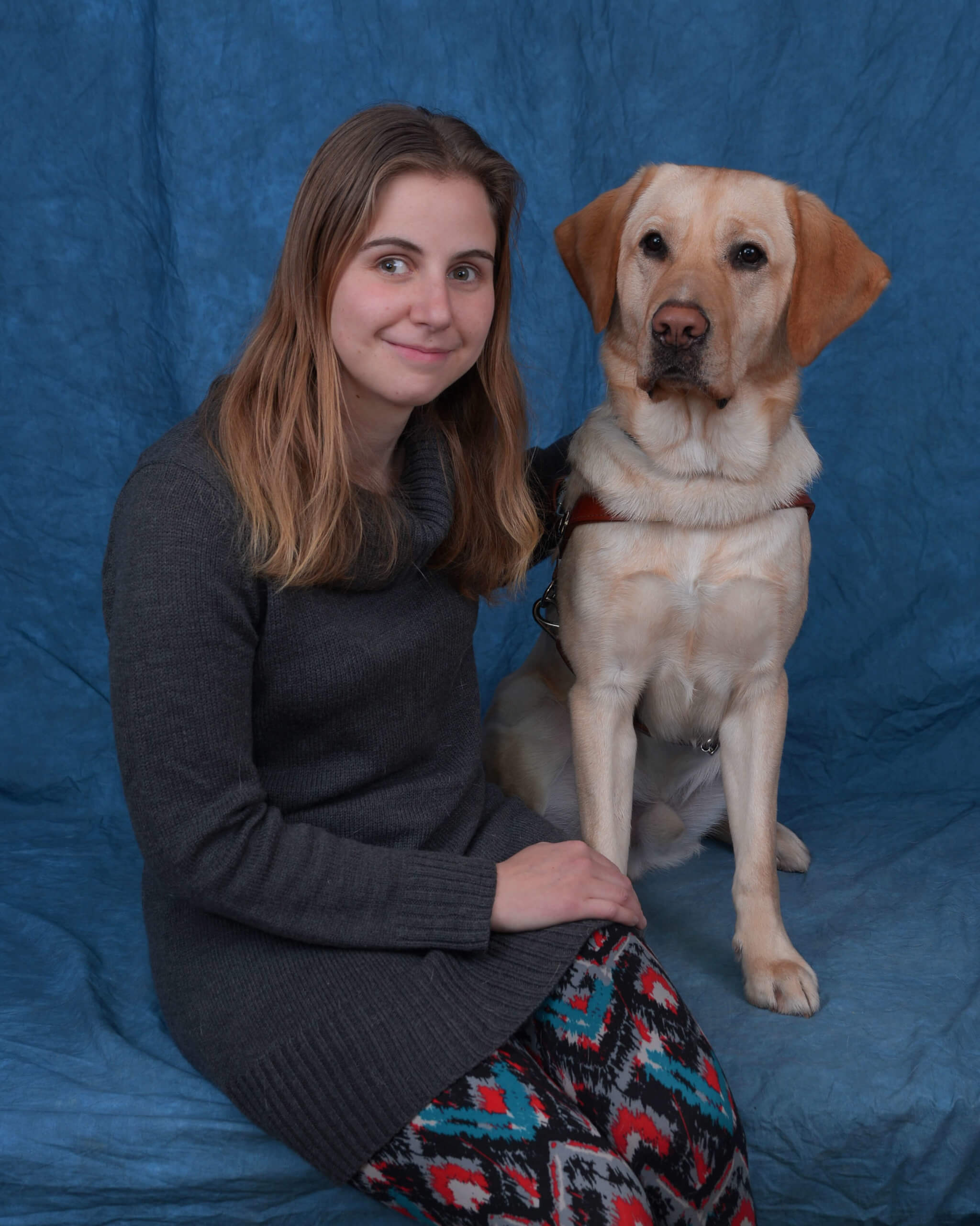 E. Milde and Guide Dog Quincy