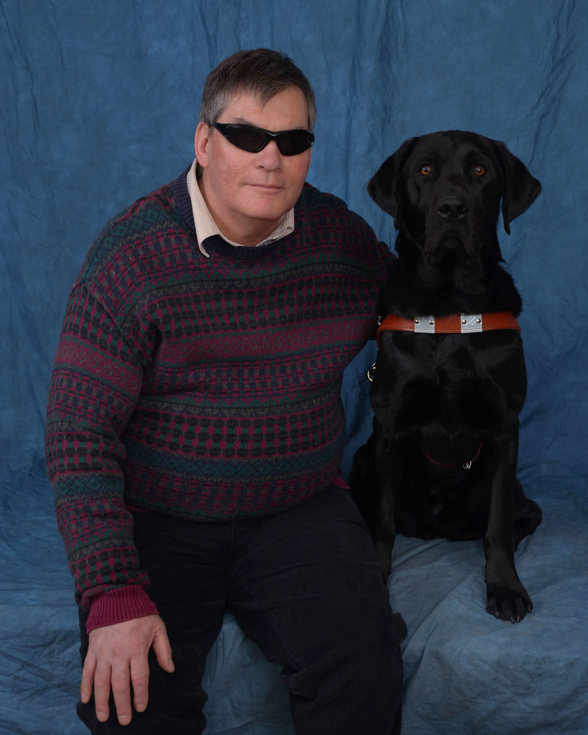 G. Richer and Guide Dog Doby