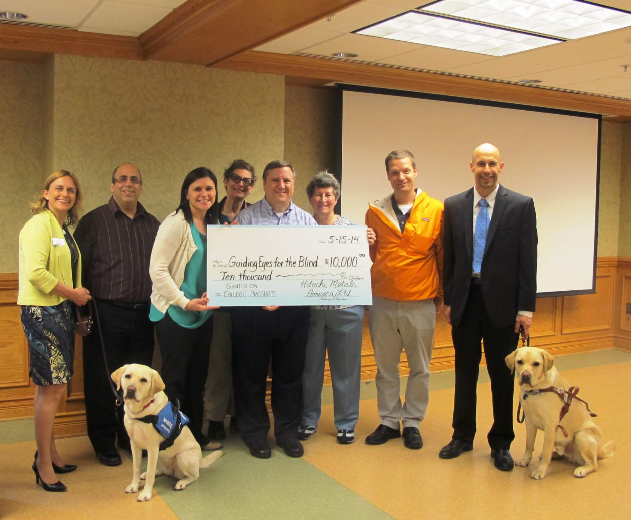 Hitachi Community Action Committee presents Guiding Eyes with grant