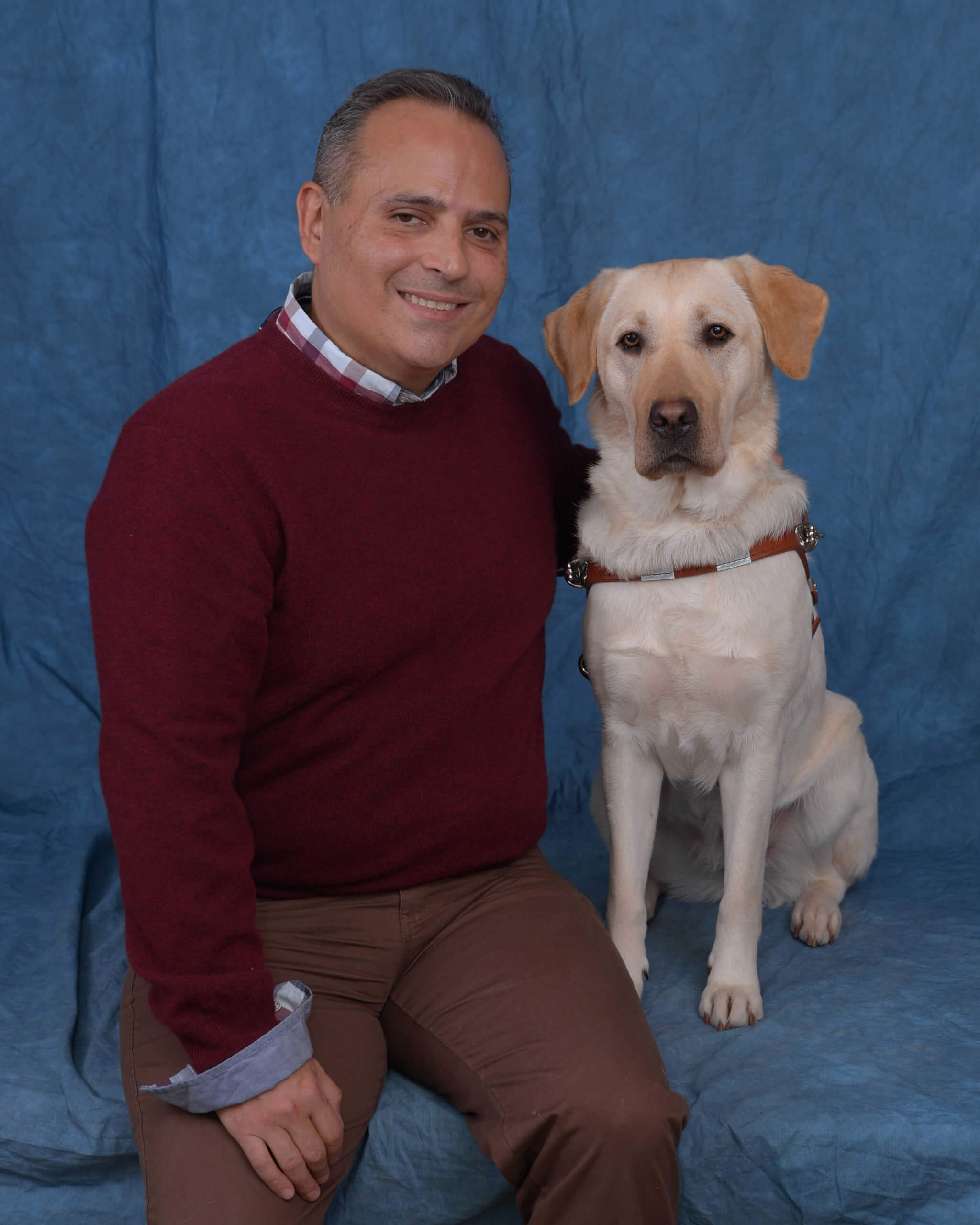 R. Nieves and Guide Dog Romy