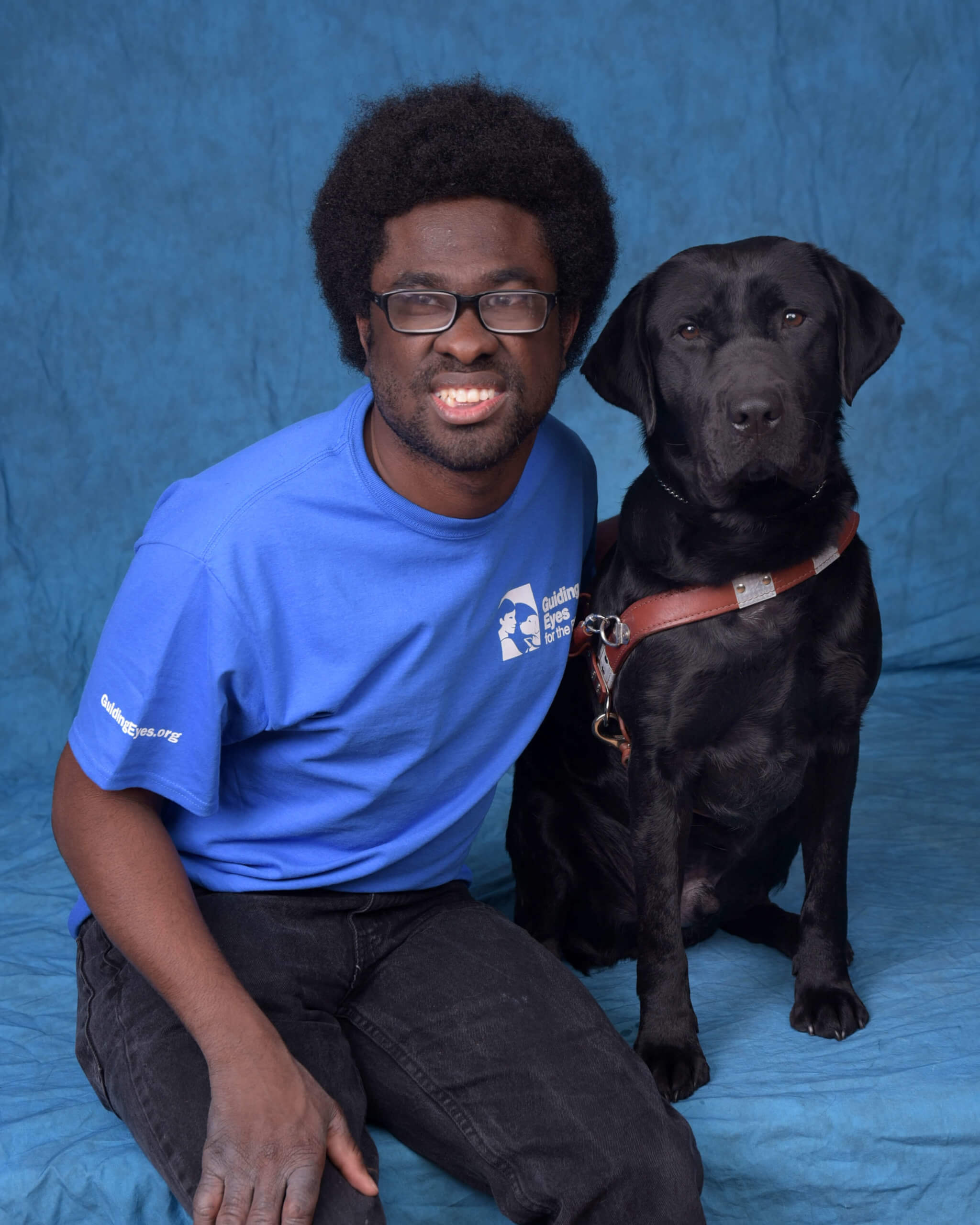 Graduate Anthony and guide dog Howie