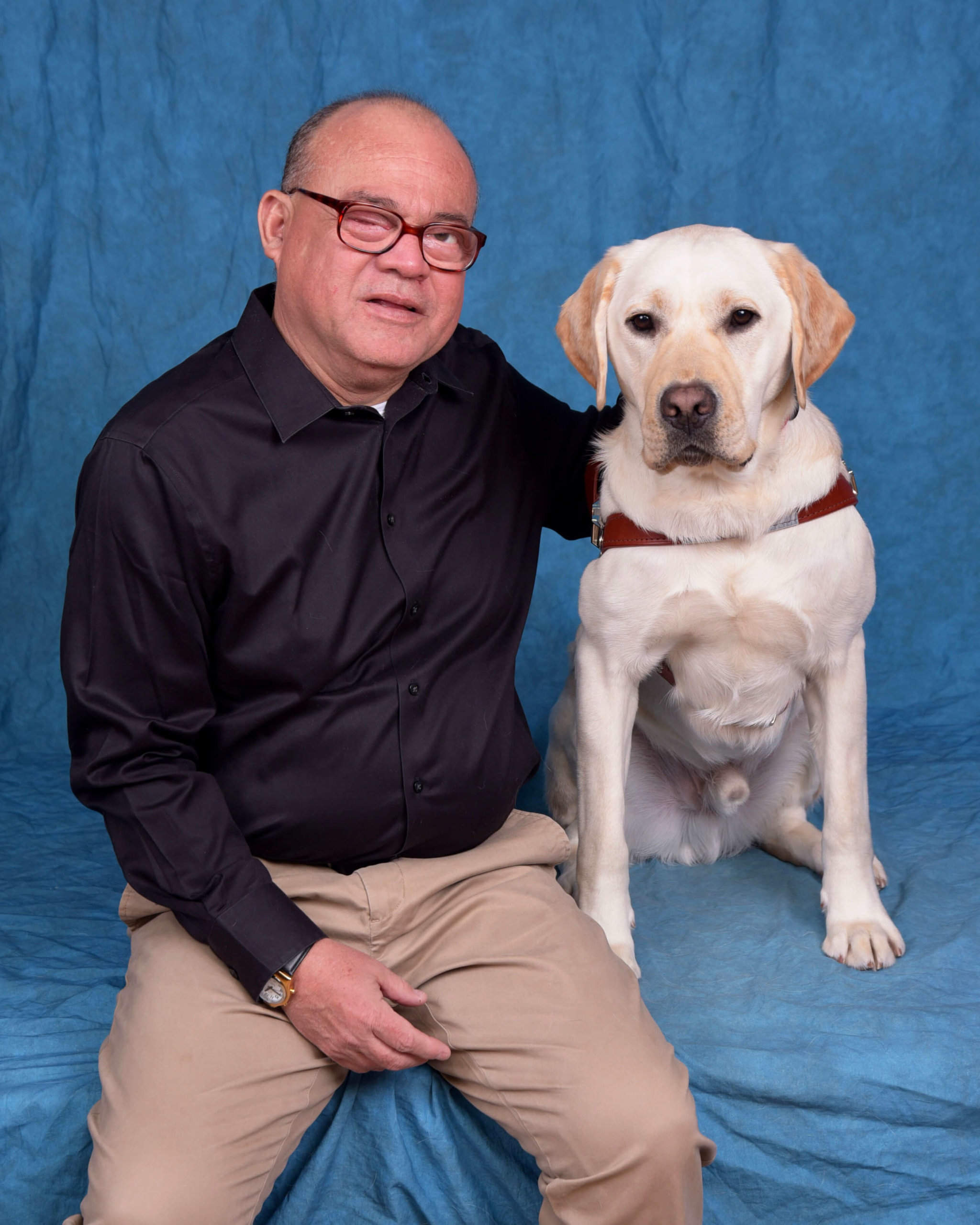 Grad Alfredo and Guide Dog Henry