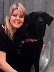 Graduate Ashley and guide dog Mikey
