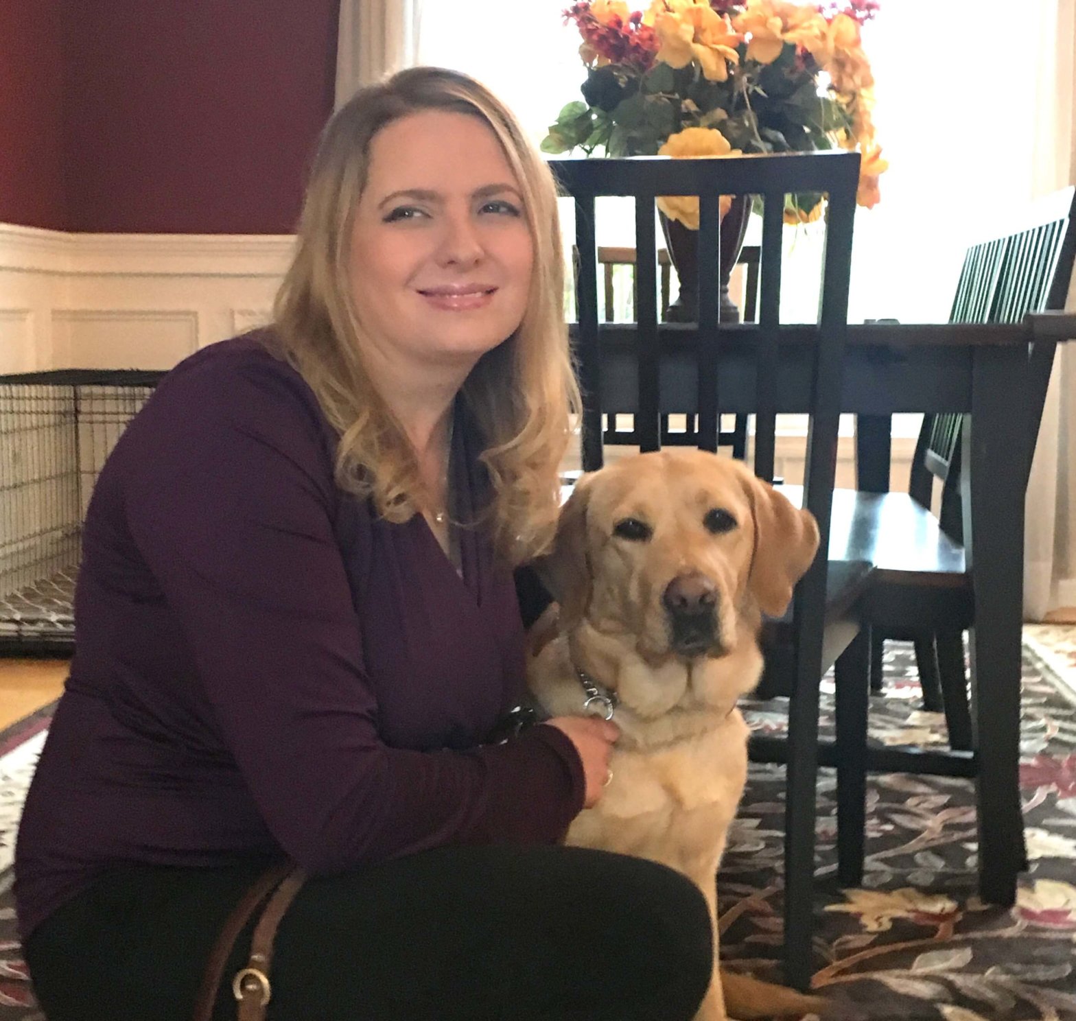 Liz and Guide Sylvia at home
