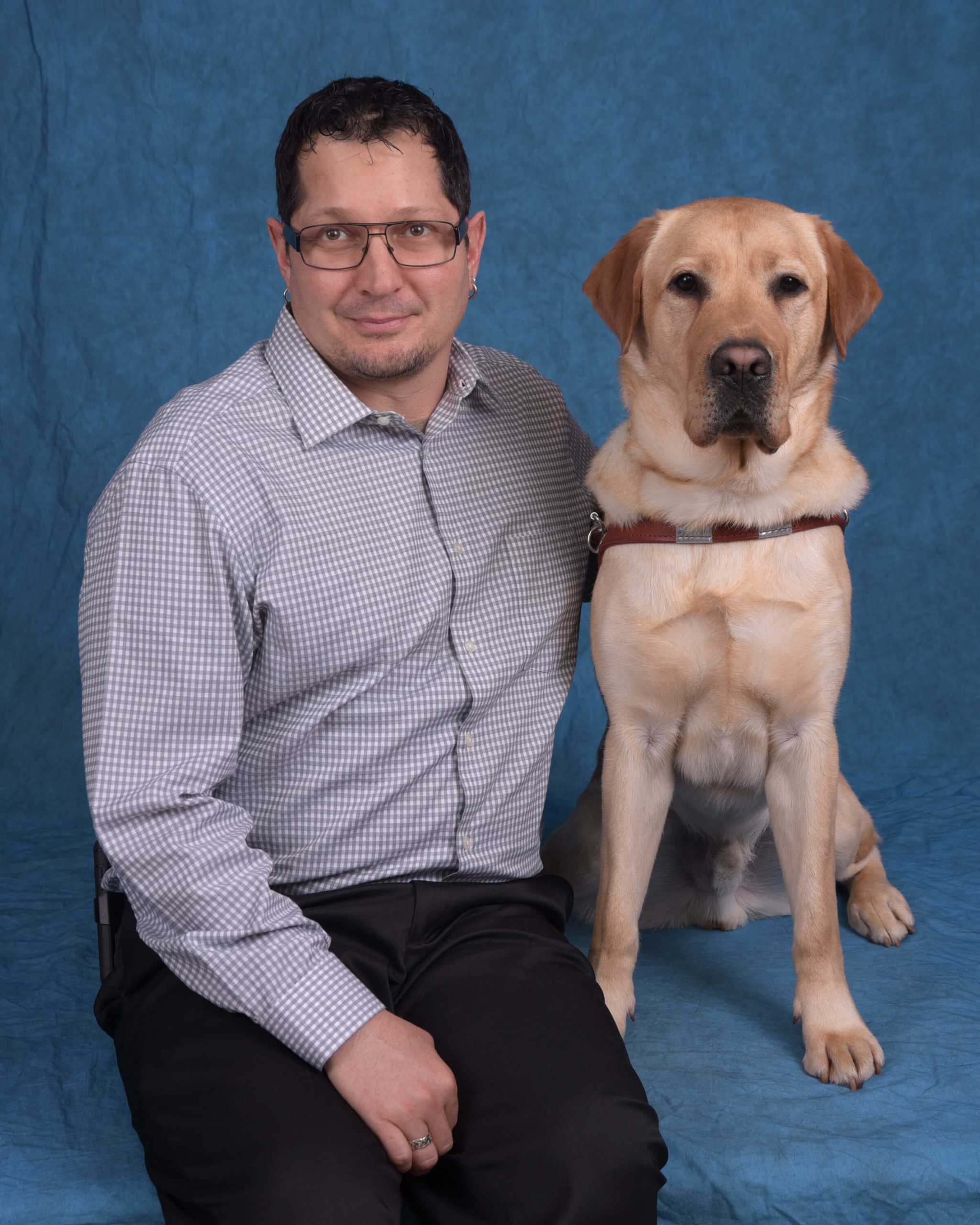Graduate Brian and guide dog Yukon
