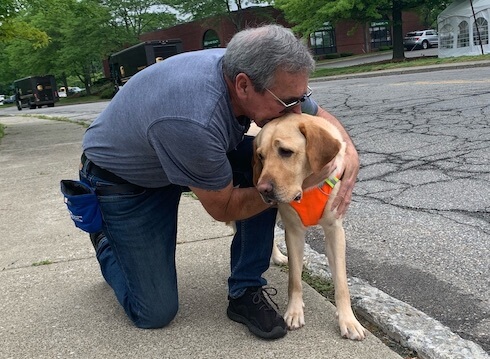 Bill and guide dog Betsy