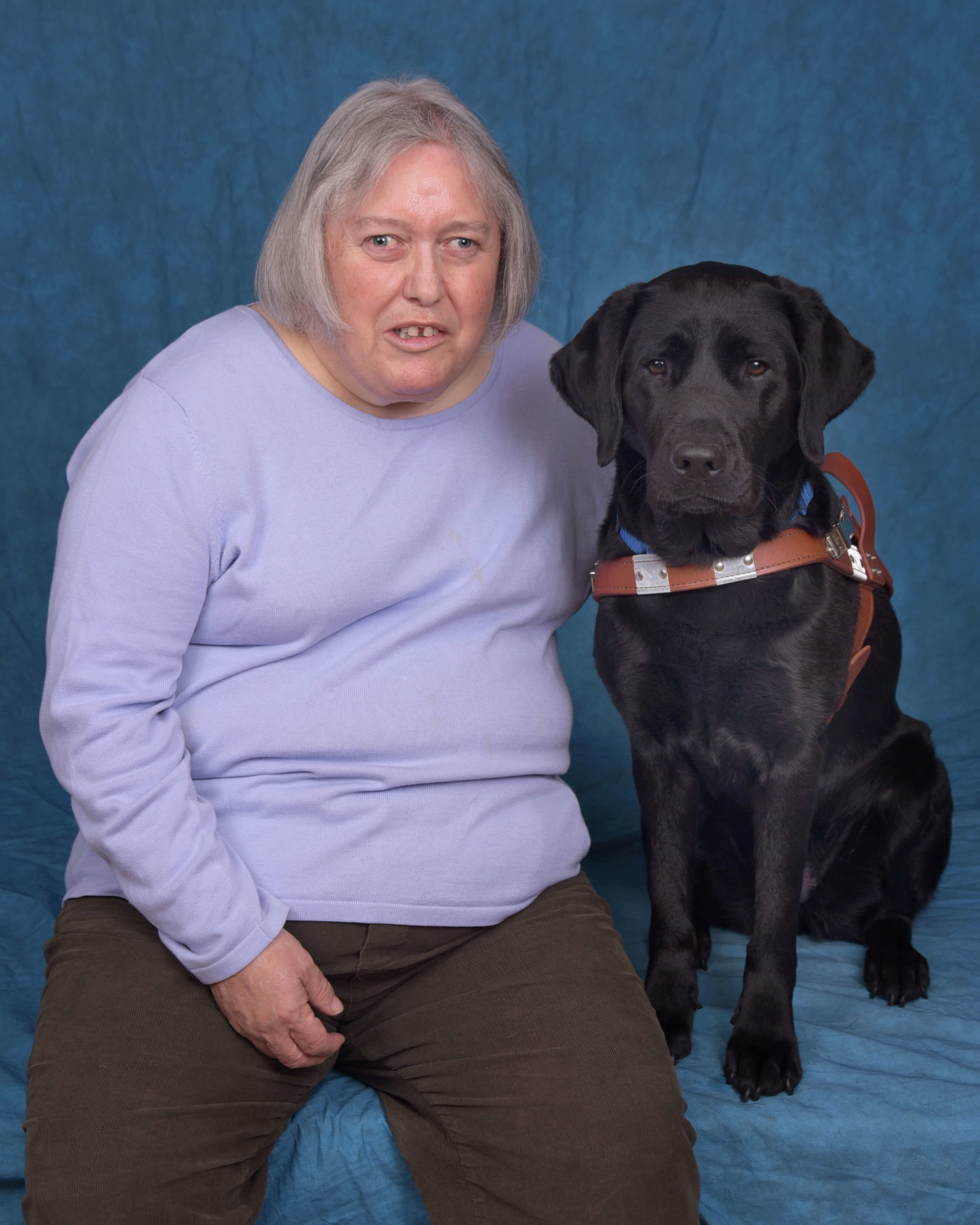 Graduate Cathy and guide dog Coral