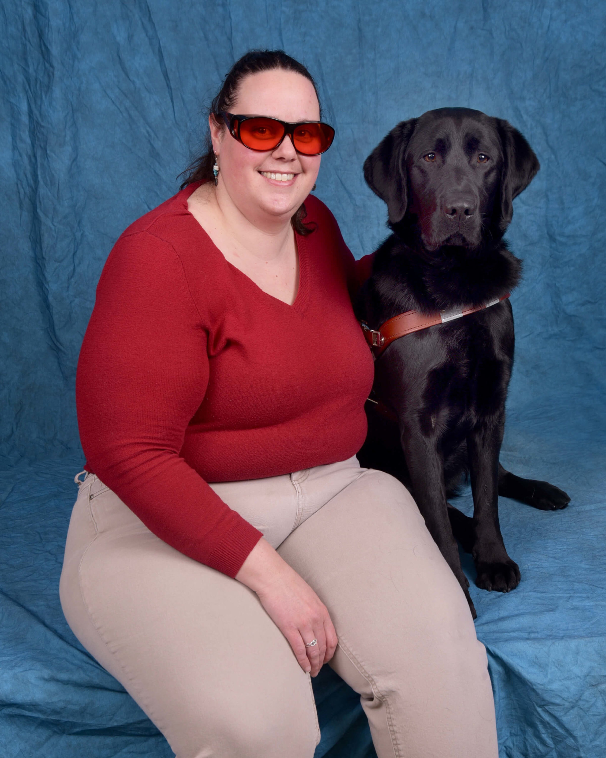 Grad Catherine and Guide dog Dozer