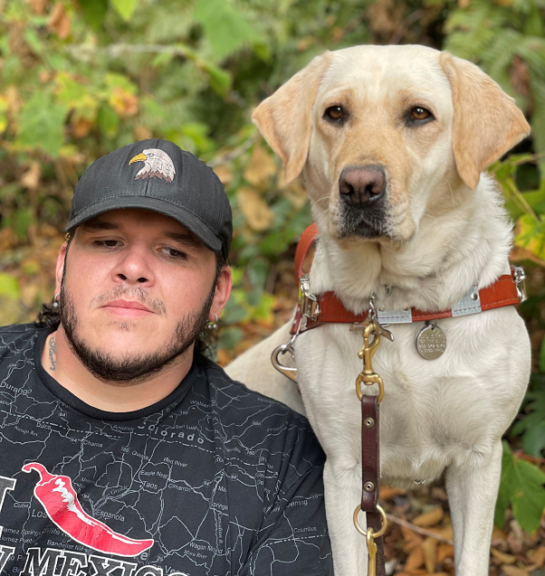 Graduate Christopher and guide dog Wonder