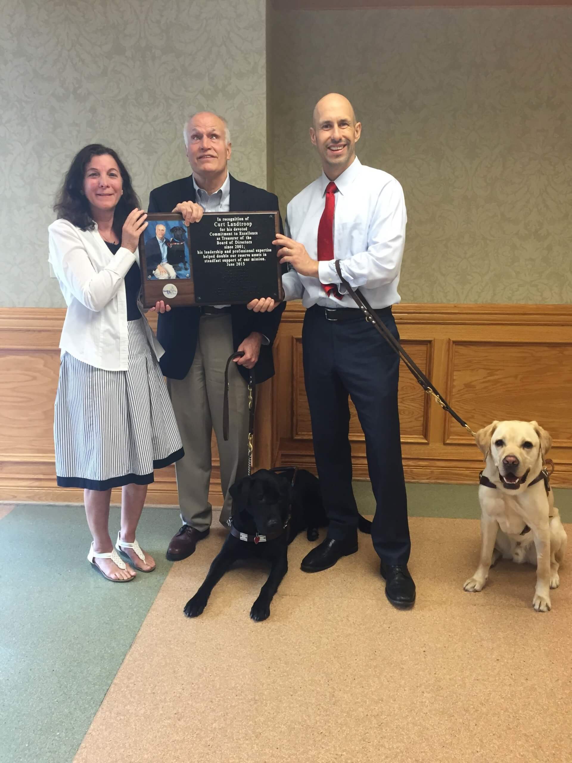 Board Chair, Wendy Aglietti and CEO Thomas Panek along with Curt Landtroop