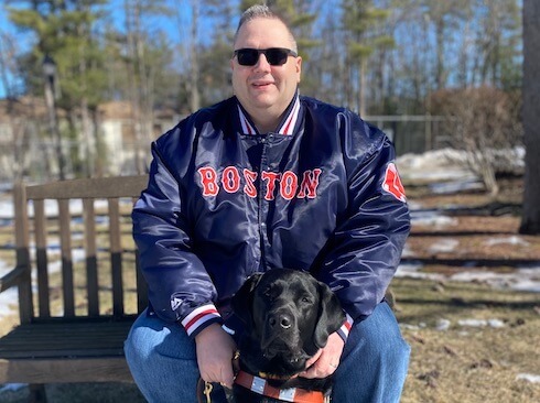 David and guide dog Carver