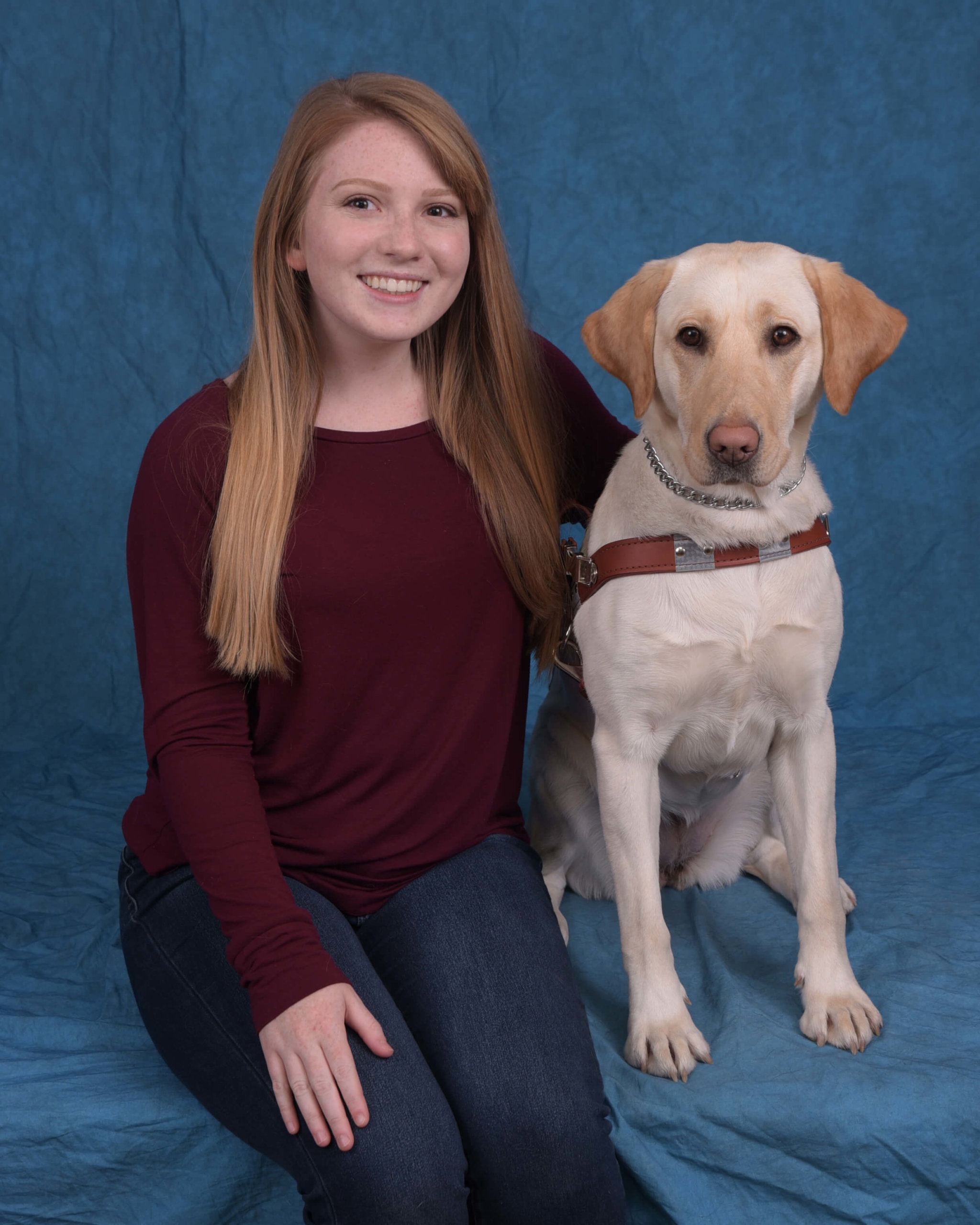 Graduate Hailey and guide dog Marli