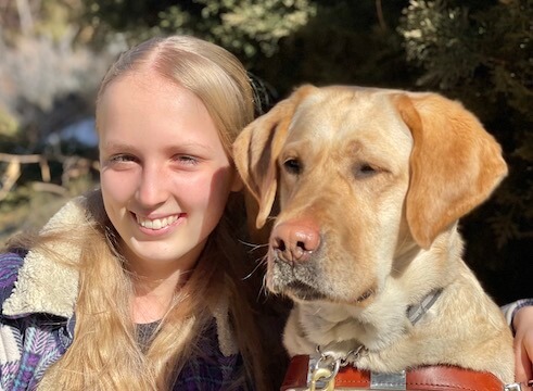 Grad Kaitlyn and guide Bea