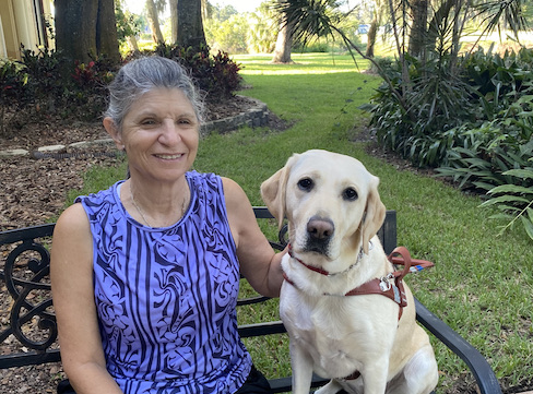 Graduate Linda and guide dog Susie