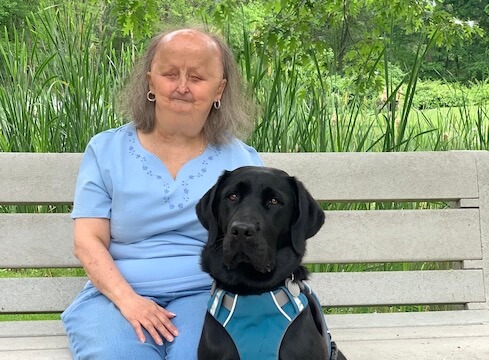 Graduate Linette and guide dog Harriet