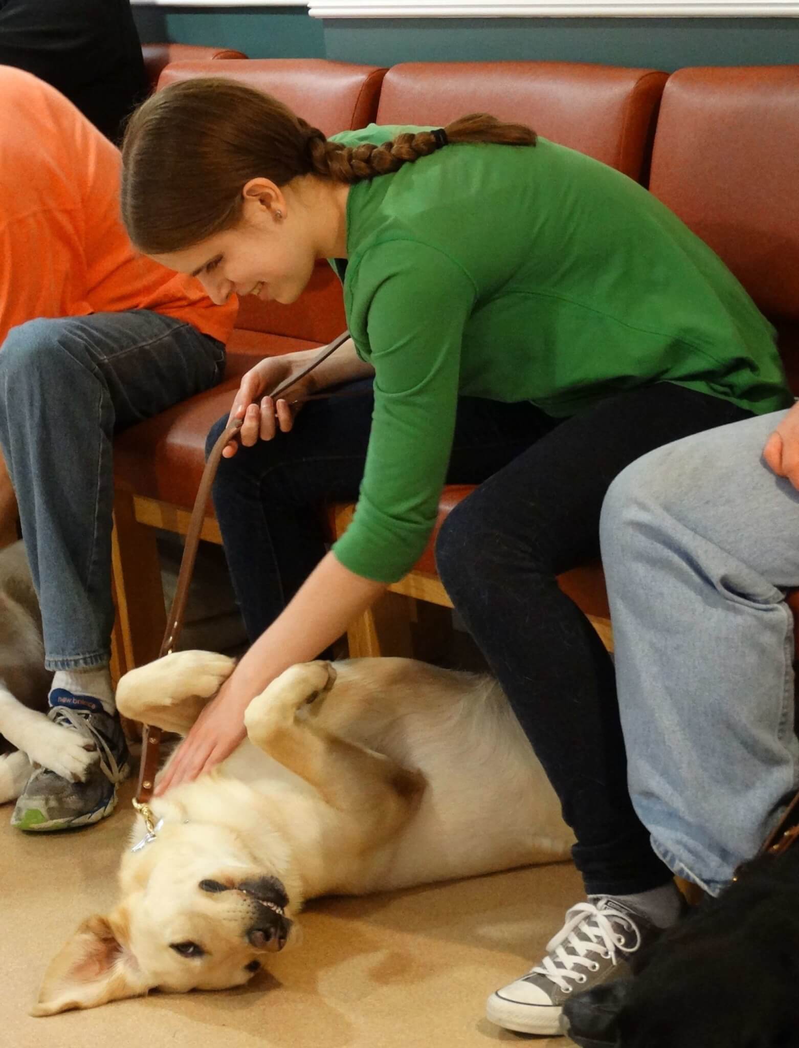 Graduate Melissa Carney & Her Guide Dog, Yellow Lab Aron