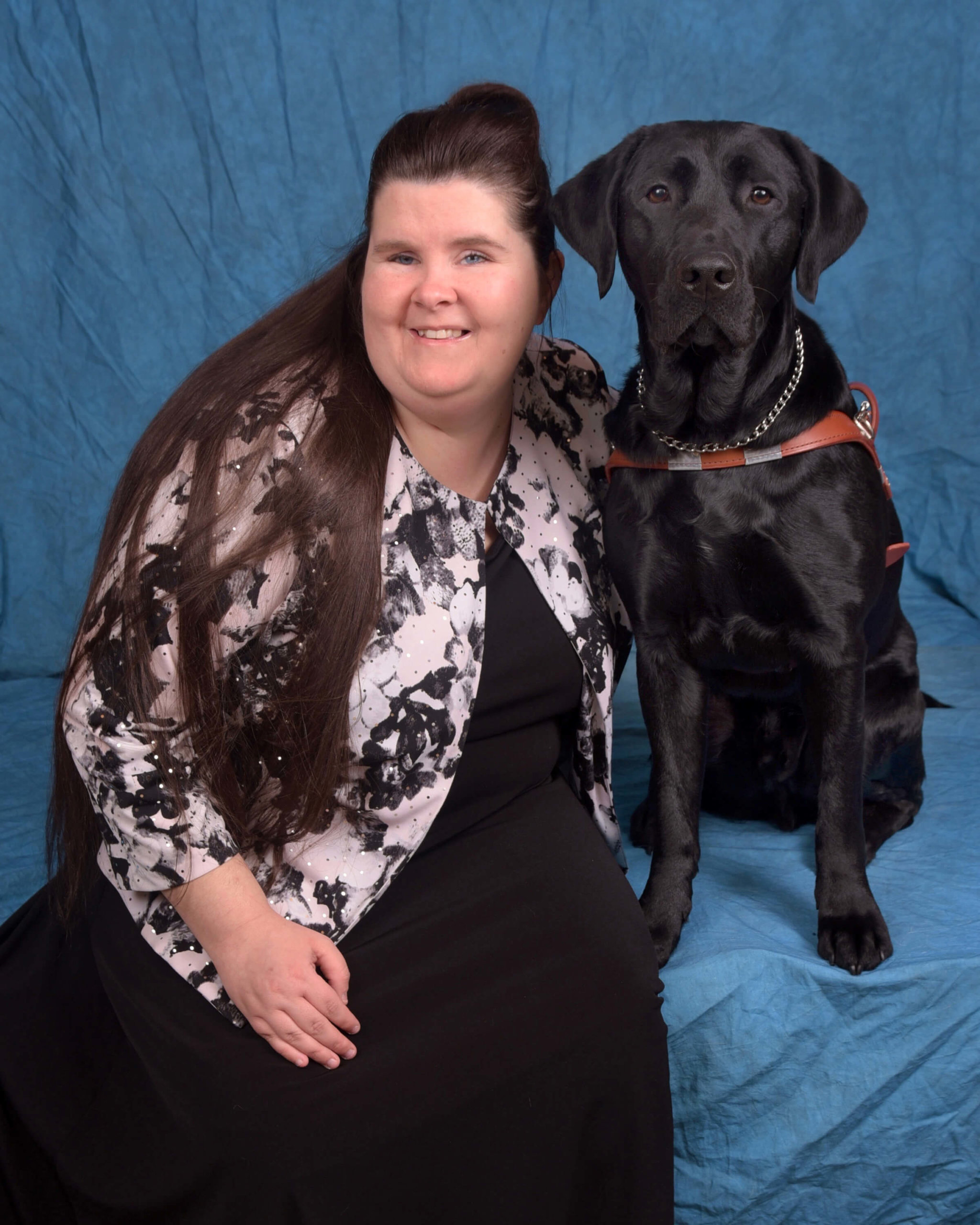 Grad Melissa and Guide dog Maxwell