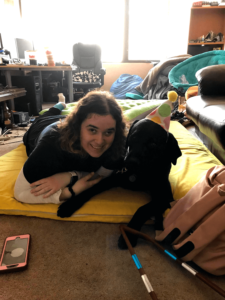 Nicole and guide dog Pat