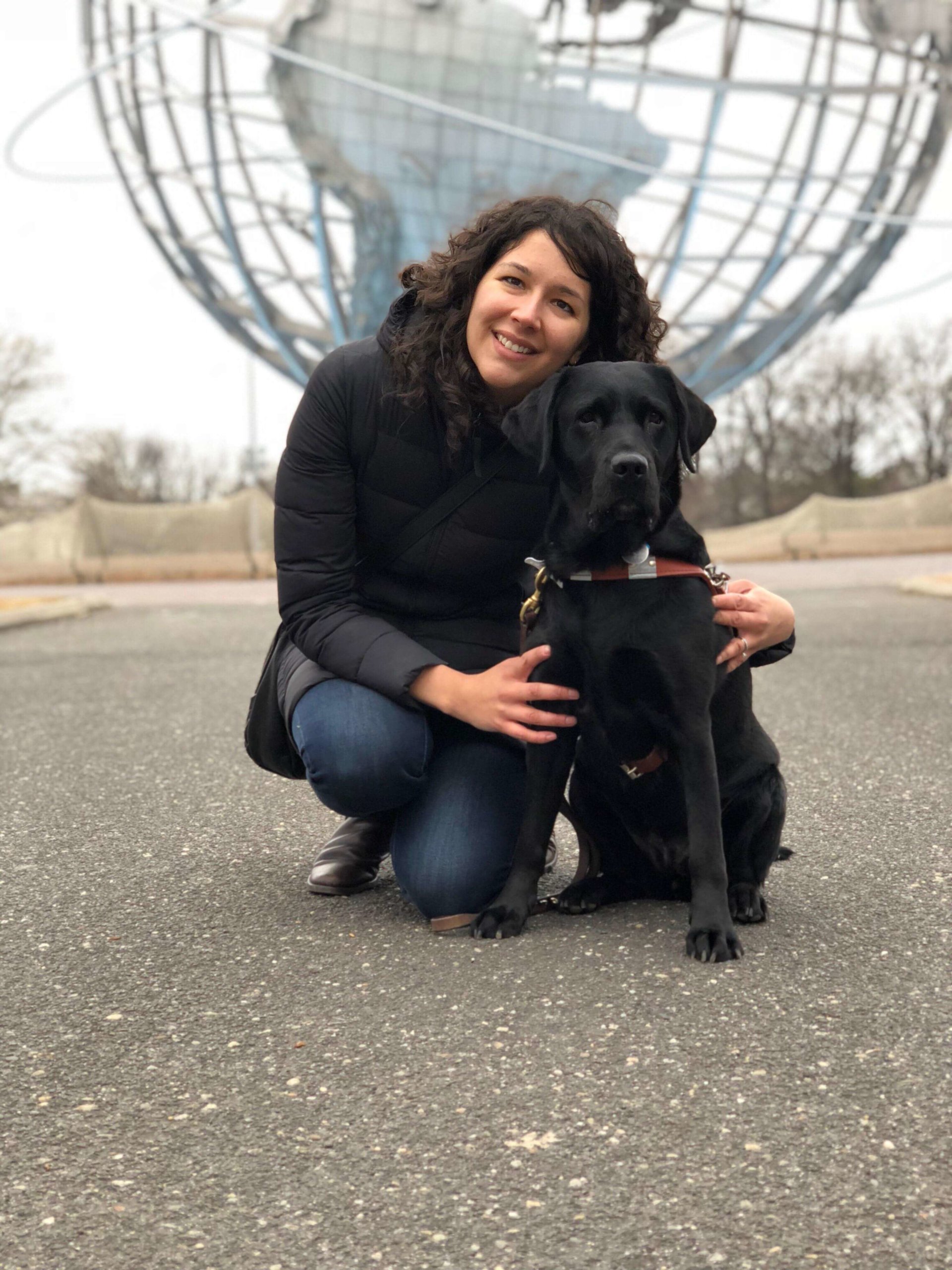 Graduate Rebekah with guide dog Regal