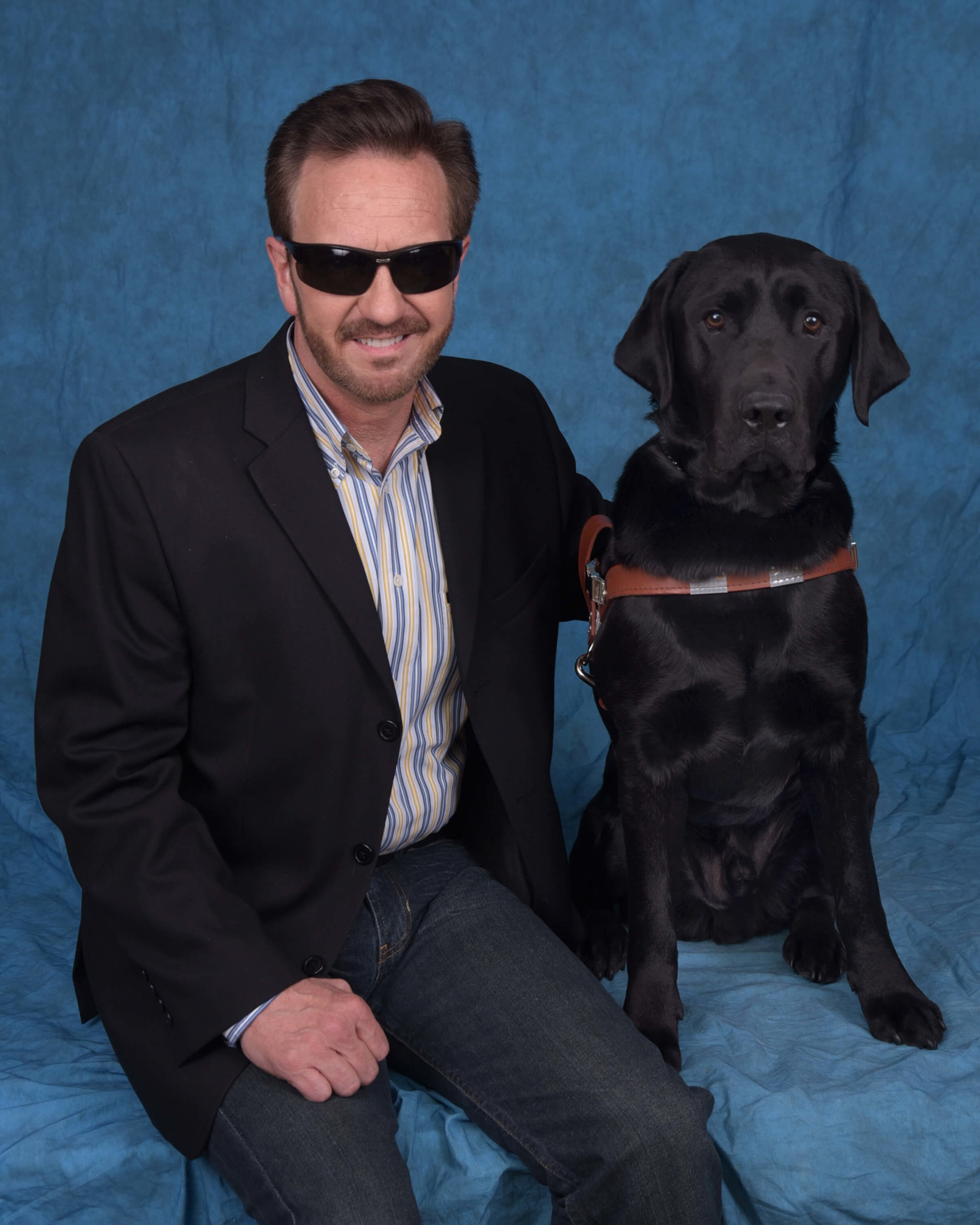 Scott and guide dog Zed