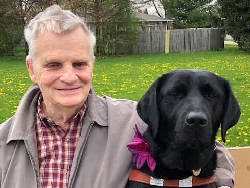 Graduate Sanford and guide dog Sabba