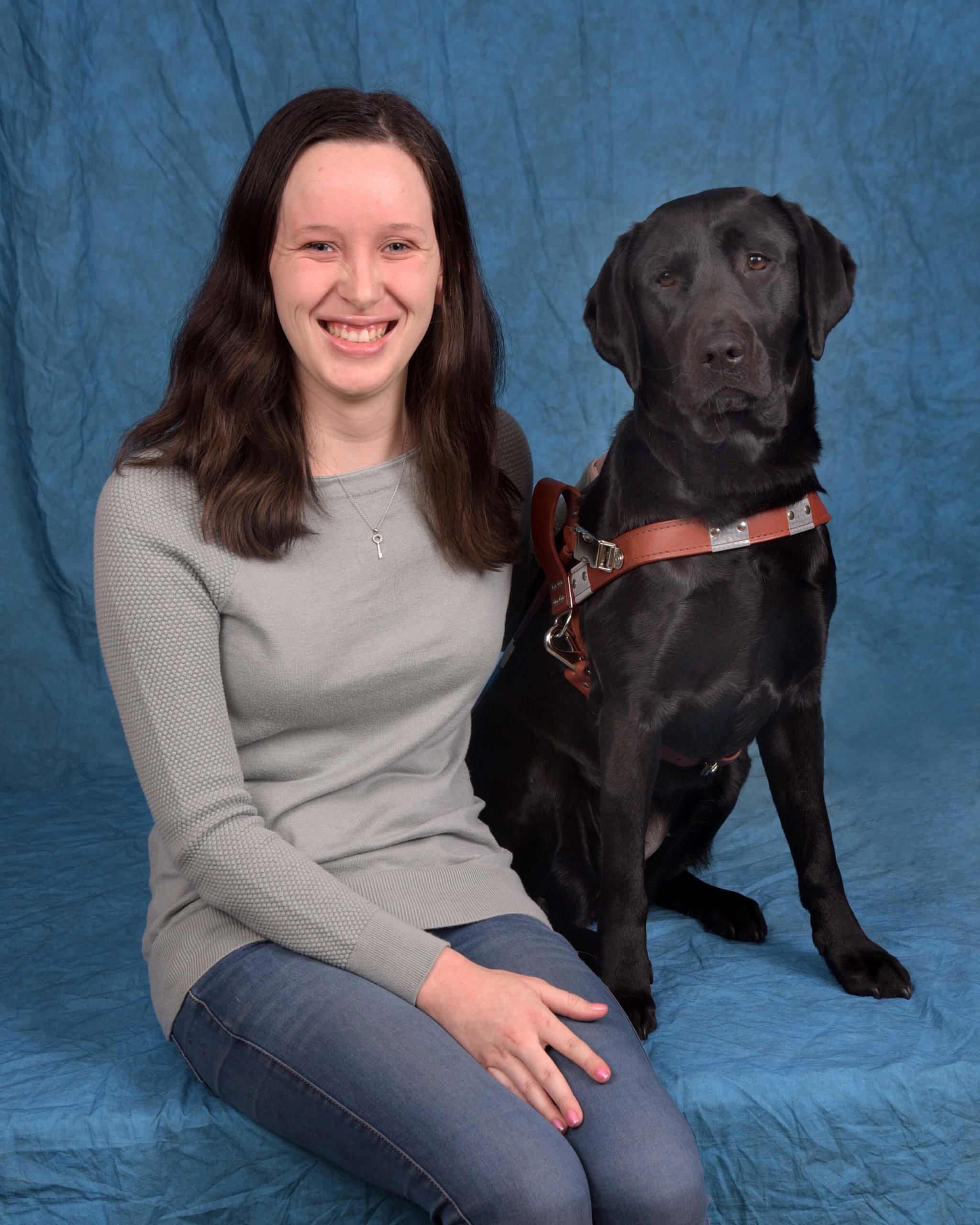 Grad Shelbi and Guide dog Kristen