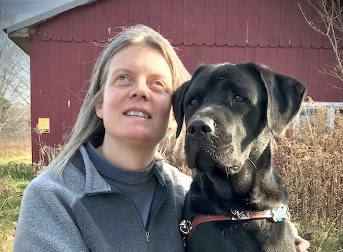 Graduate Tracey and guide dog George