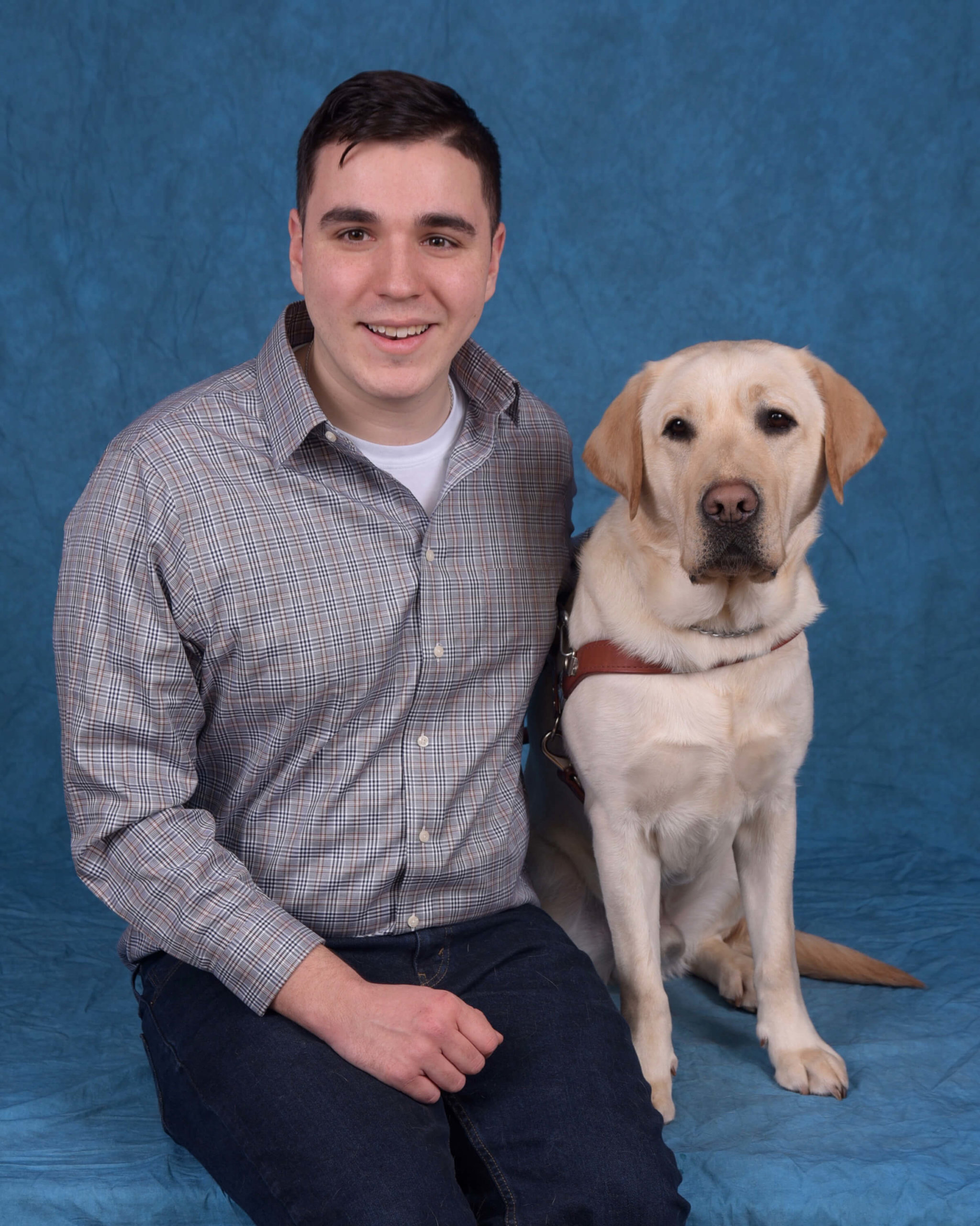 Graduate Tyler and Guide Dog Edric