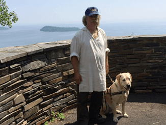 Tom and JJ at the top of Mt Rose overlooking Lake Superior