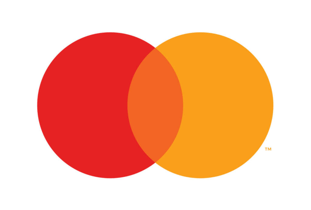 Mastercard logo of intersecting red and orange circles