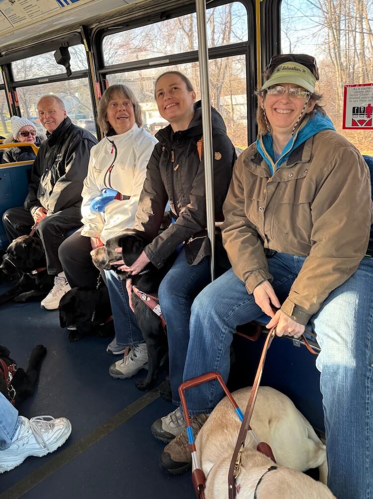the Nov 20 2023 class take public transit and smiles for the camera
