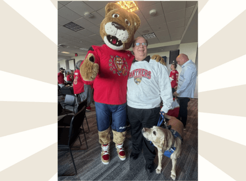 Jose, Louis and Stanley Panther at Panthers Celebration of Hispanic Excellence