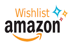 Wishlist with decorative floating diamonds above amazon logo