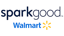 Sparkgood above blue walmart logo with gold icon