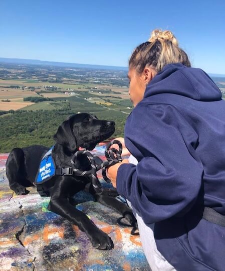 Raiser Emily with Ralphie at High Rock Overlook