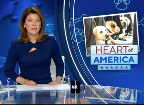 Norah O'Donnell of CBS Evening News introduces Guiding Eyes as the Heart of America