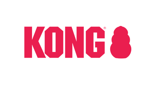 Red capital KONG with a red kong toy shape