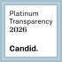 Pale blue outline of square Candid logo stating Platinum Transparency 2026