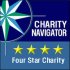 Charity Navigator logo showing 4 yellow stars and Four Star Charity